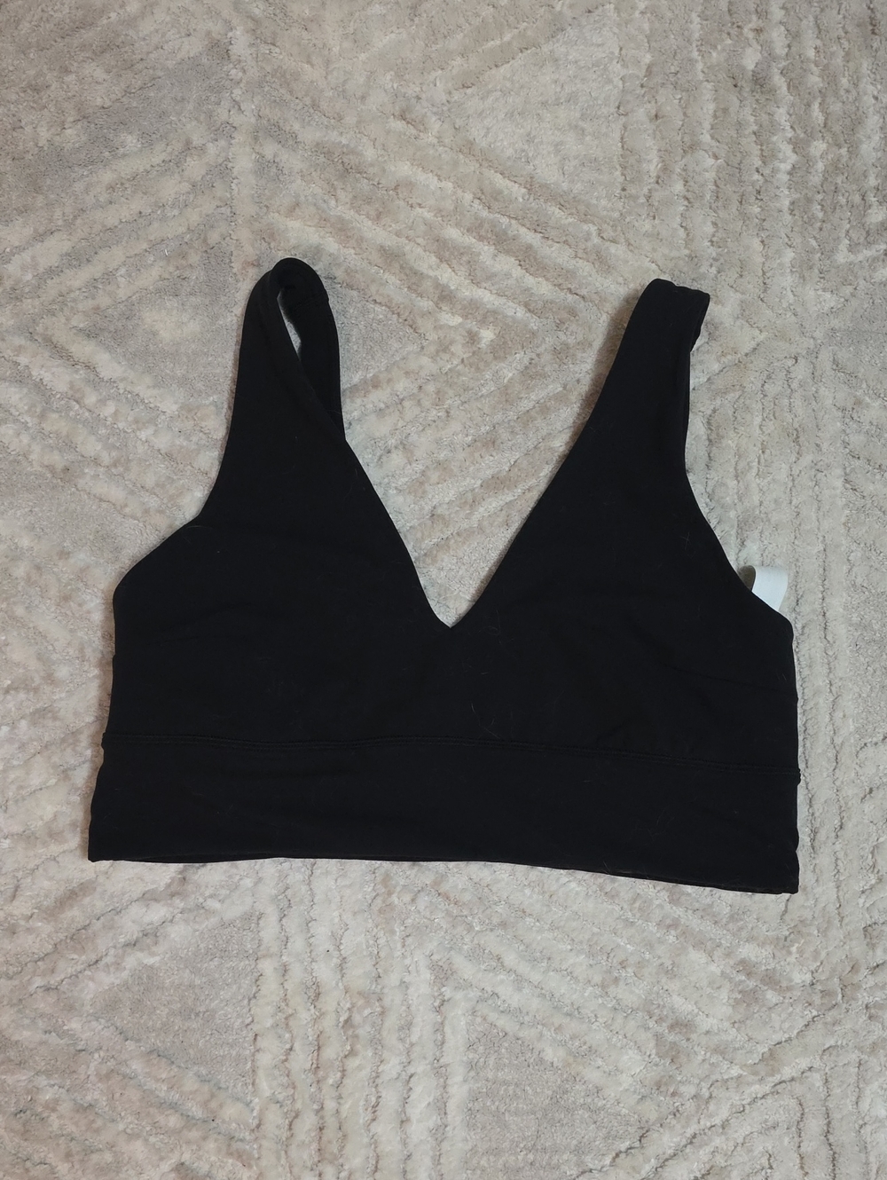 lululemon athletica Black V-Neck Light Support Bralette